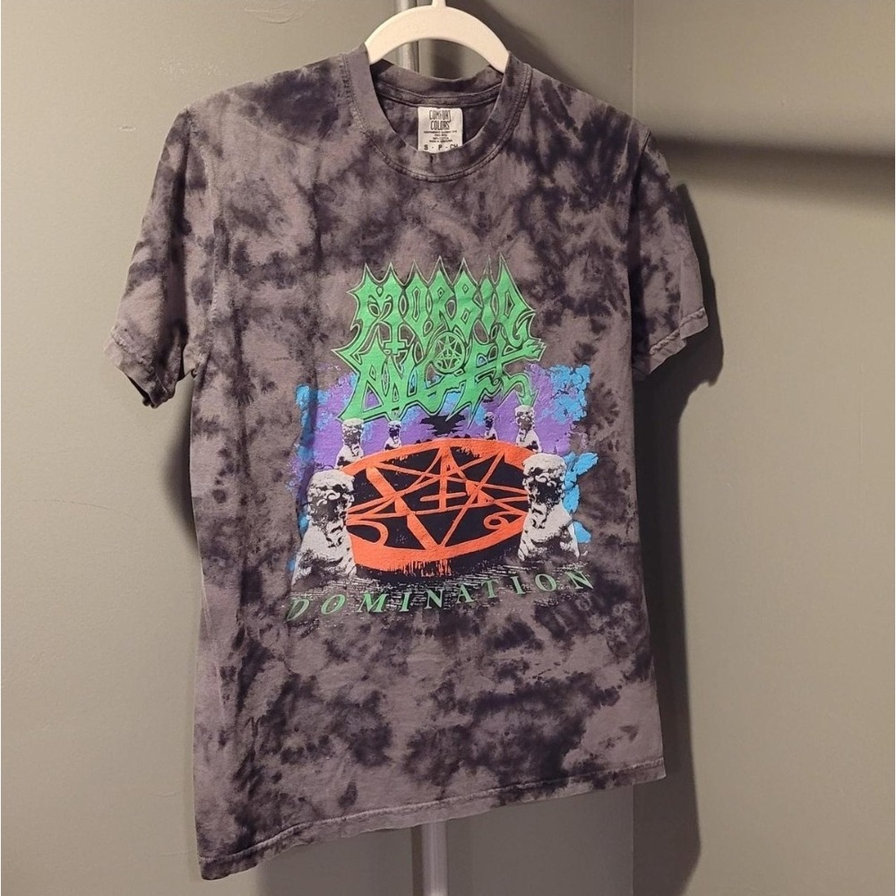 Morbid Angel "Domination" Death Metal Band Tee, Men's Size S, Gray And Multi
